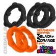 OXBALLS GEARHEADS 5-pack spinner rings ORANGE/BLACK OXBALLS GEARHEADS 5-pack spinner rings ORANGE/BLACK